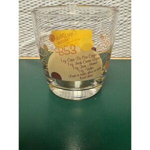 Vintage Cops De Oro‎ Black Russian Recipe Glass Mid Century Bar ware